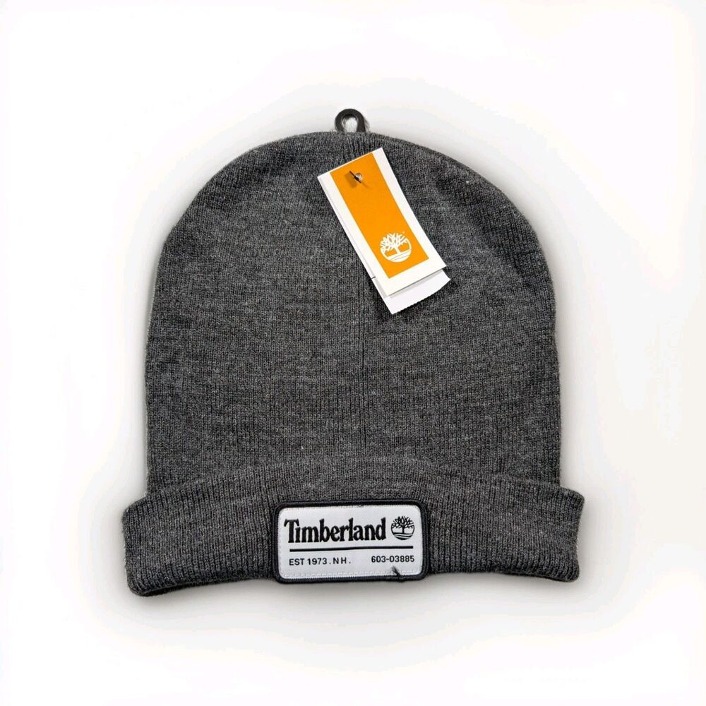 Timberland Classic Knit Beanie Hat Mens OS Heather Gray